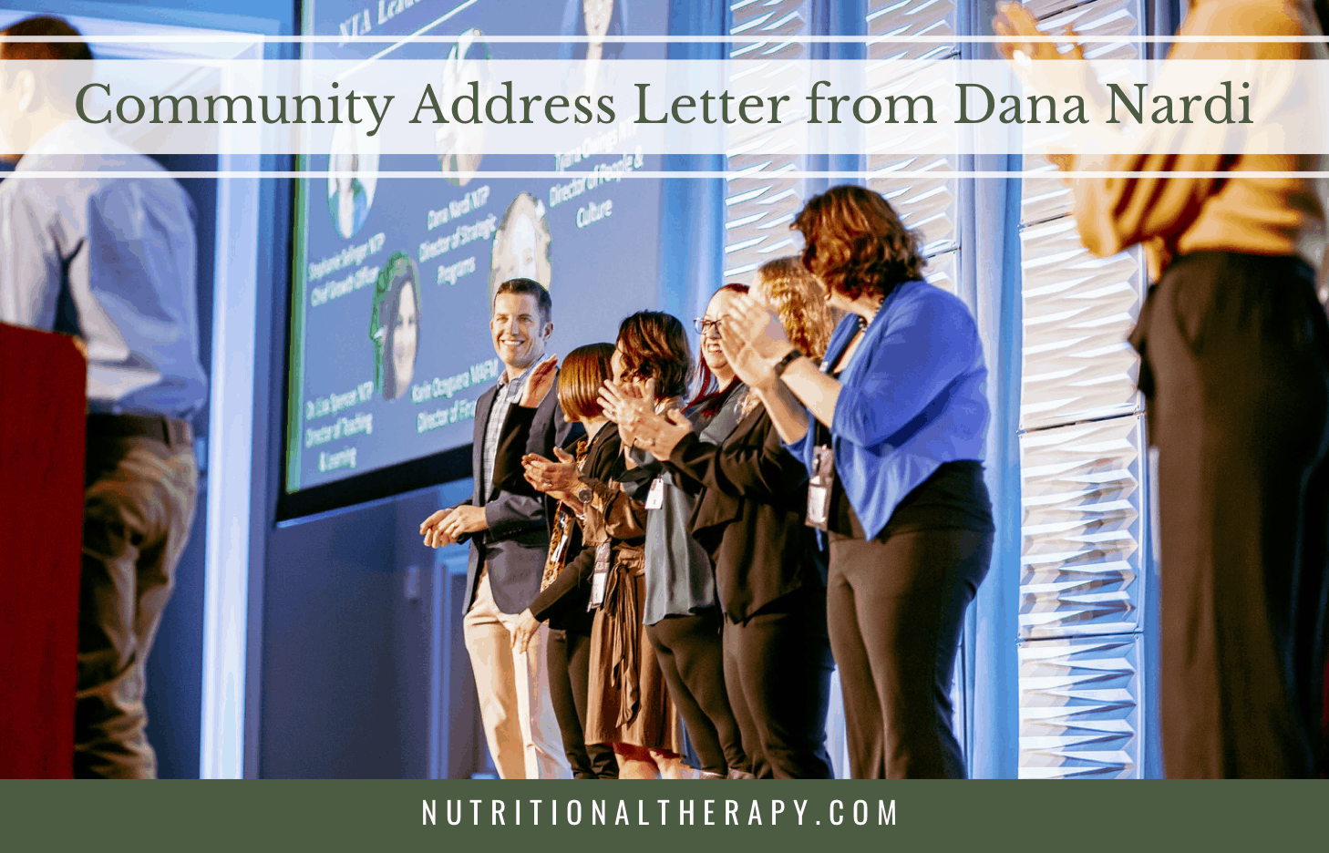 Community Address Letter From Dana Nardi